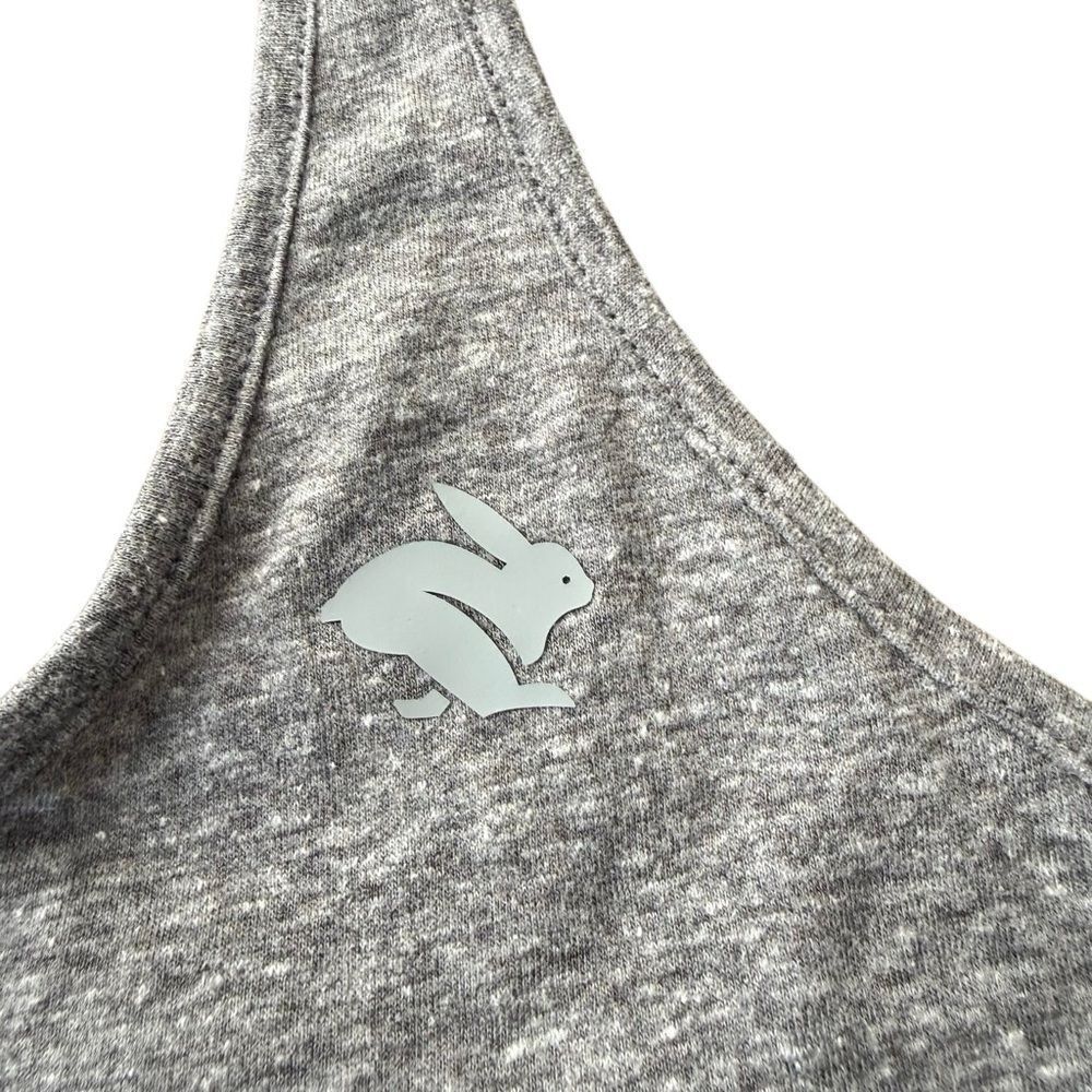 Rabbit Remix Tank Top Running Tank Grey Stripe Large Nwt — image 4 of 8